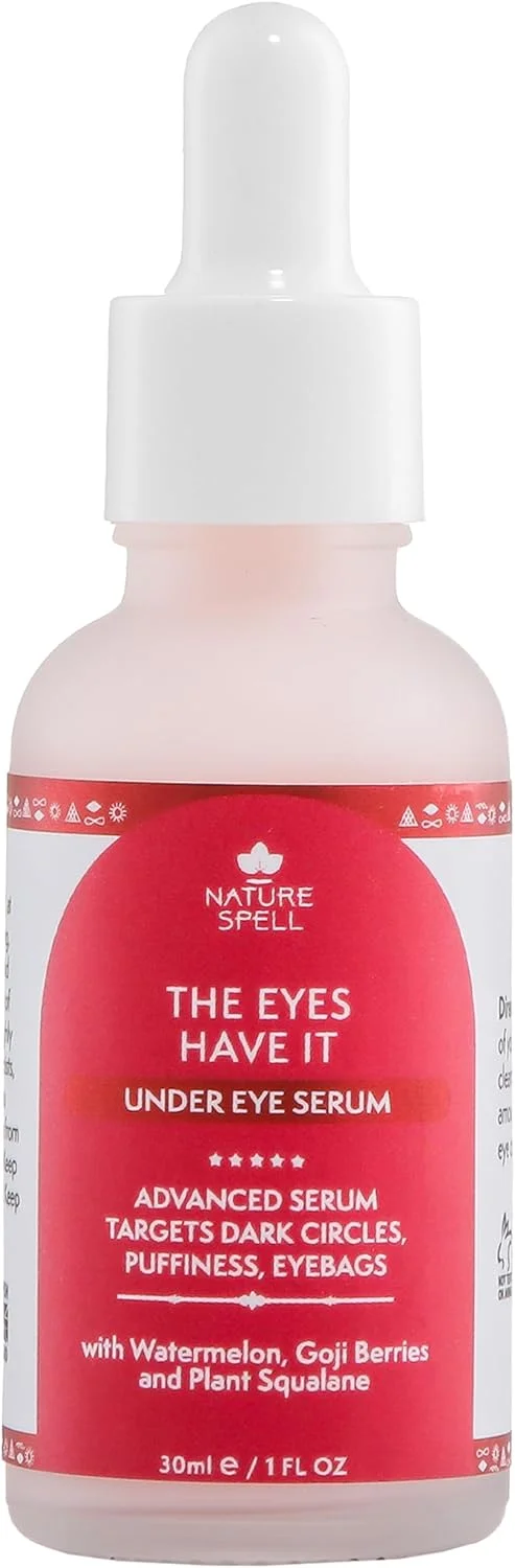 سرم دور چشم نیچر سپل، هدف قرار دادن سیاهی، پف و کیسه های زیر چشم، غنی شده با هندوانه و گوجی بری، وگان، 30 میلی لیتر