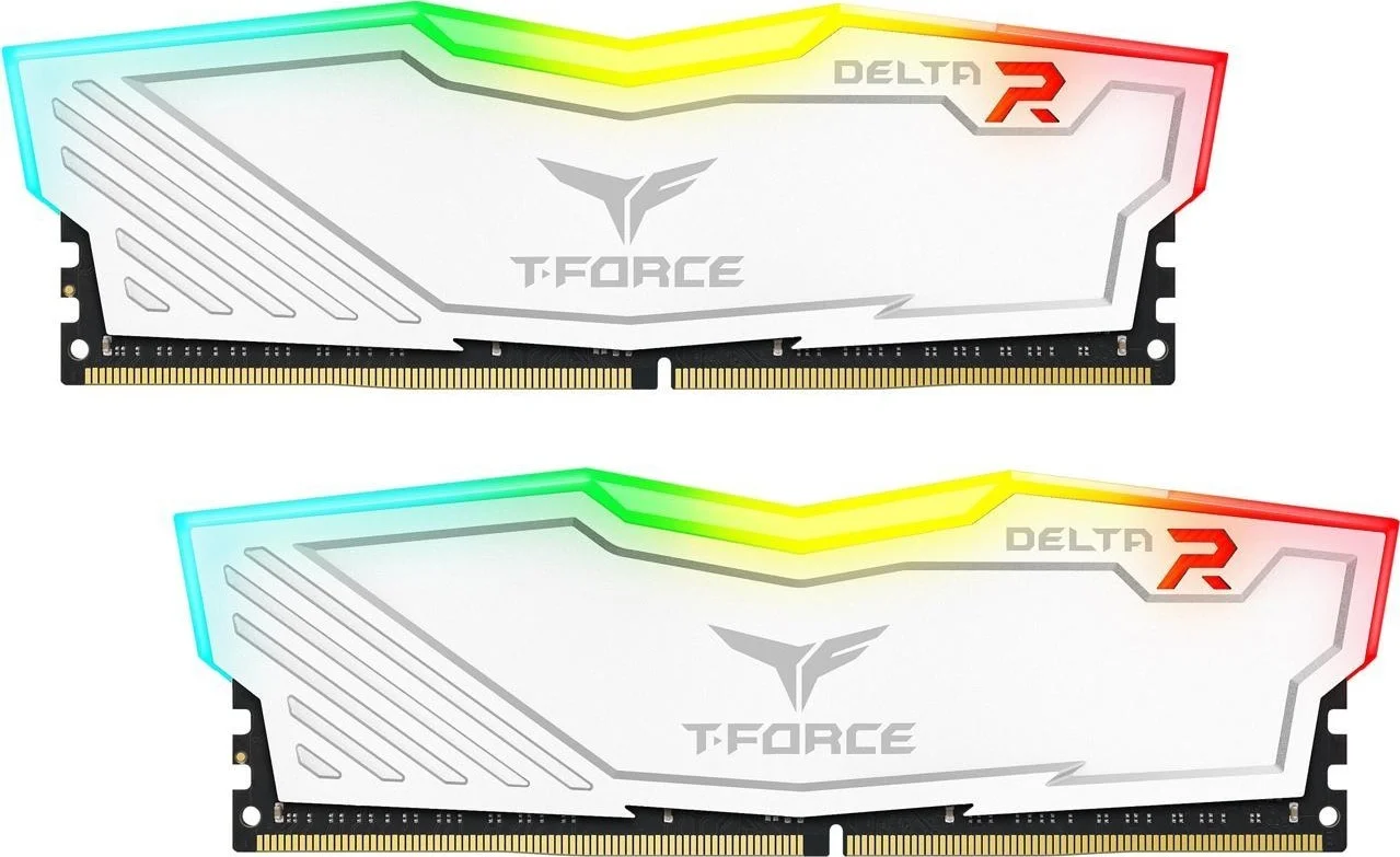 رم دسکتاپ 16 گیگابایتی (2x8GB) Team T-Force Delta RGB DDR4 3600 (PC4 28800) پین 288 - سفید | TF4D416G3600HC18JDC01