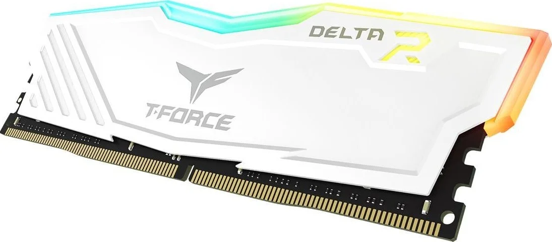 رم دسکتاپ 16 گیگابایتی (2x8GB) Team T-Force Delta RGB DDR4 3600 (PC4 28800) پین 288 - سفید | TF4D416G3600HC18JDC01