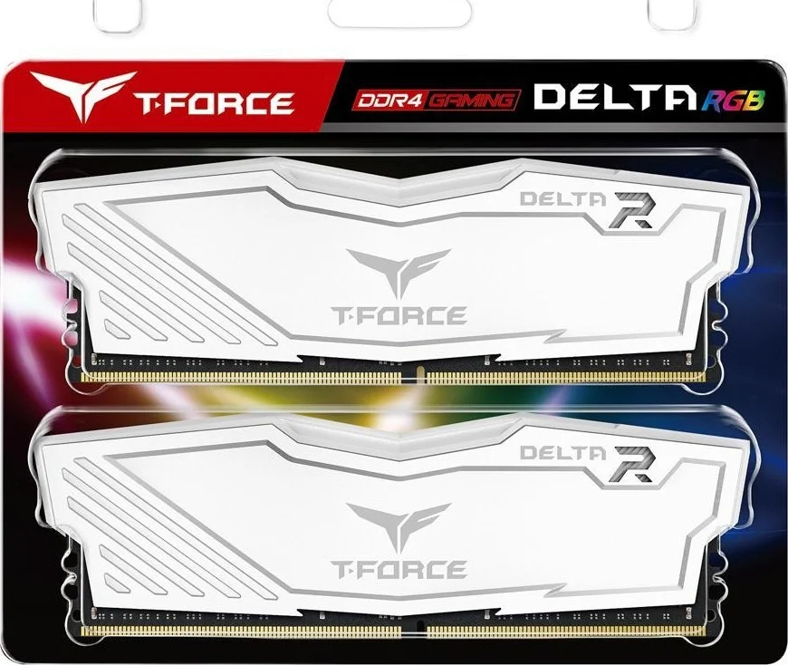 رم دسکتاپ 16 گیگابایتی (2x8GB) Team T-Force Delta RGB DDR4 3600 (PC4 28800) پین 288 - سفید | TF4D416G3600HC18JDC01
