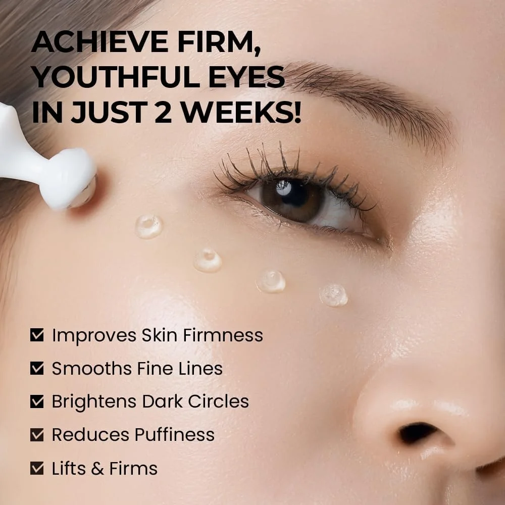 سرم دور چشم باکوشیول [SKIN&LAB] به همراه کافئین، سرم رولی دور چشم کره‌ای، مراقبت ضد پیری و چین و چروک برای خطوط ریز، وگان، بدون تست حیوانی، 15 میلی لیتر