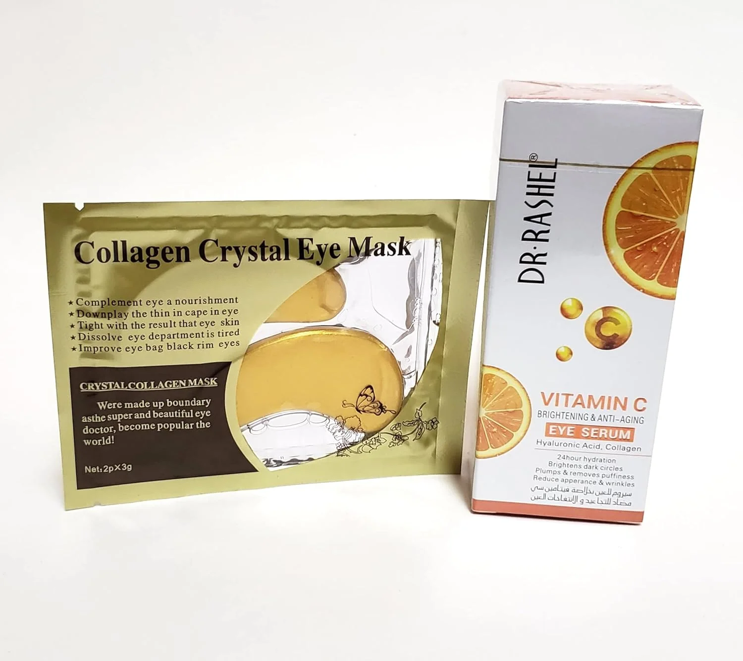 سرم اسانس دور چشم ویتامین سی دکتر راشل | هیالورونیک اسید و کلاژن، کاهش چین و چروک، رفع تیرگی و پف، حجم (30 میلی لیتر)