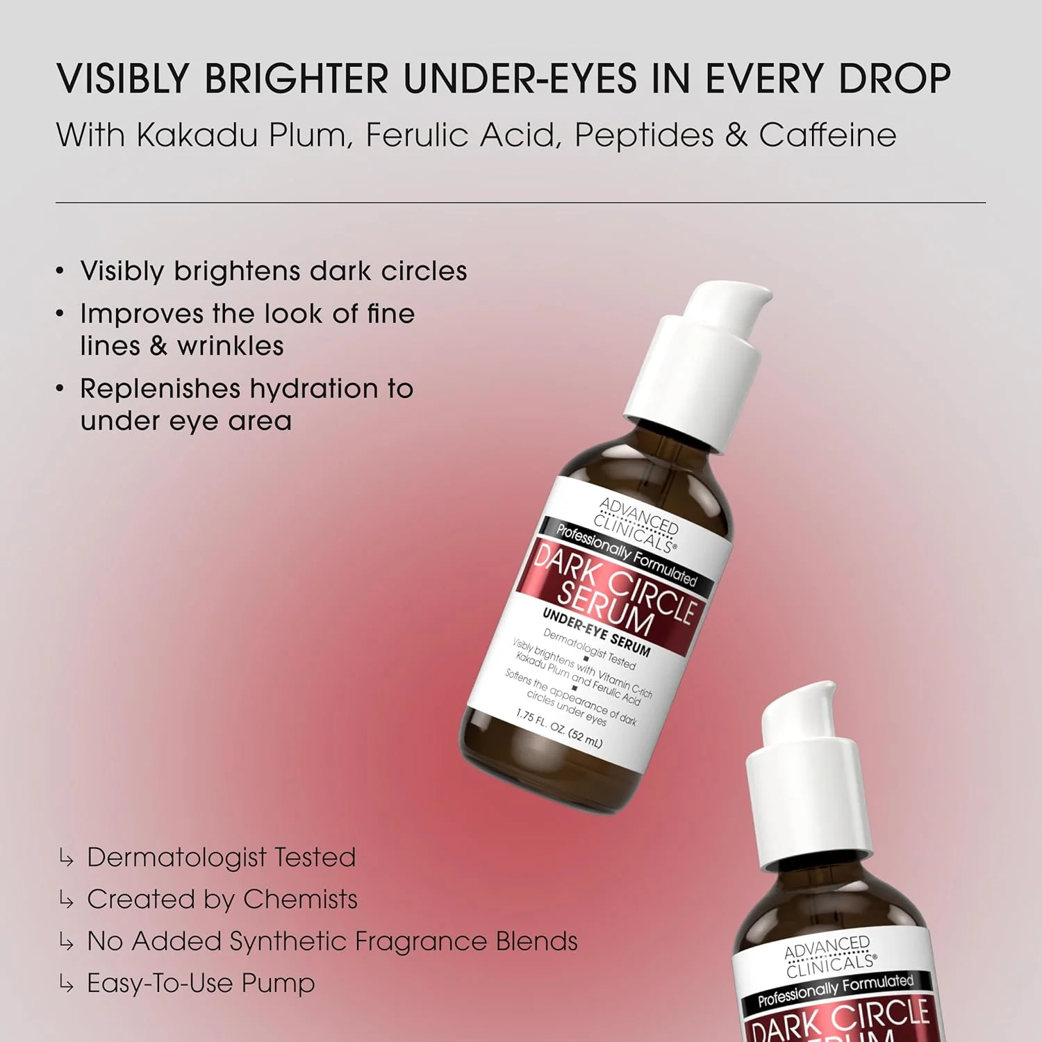 سرم تیرگی دور چشم ادونسد کلینیکالز، بدون عطر، 52 میلی لیتر سرم تیرگی دور چشم ادونسد کلینیکالز، بدون عطر، 52 میلی لیتر