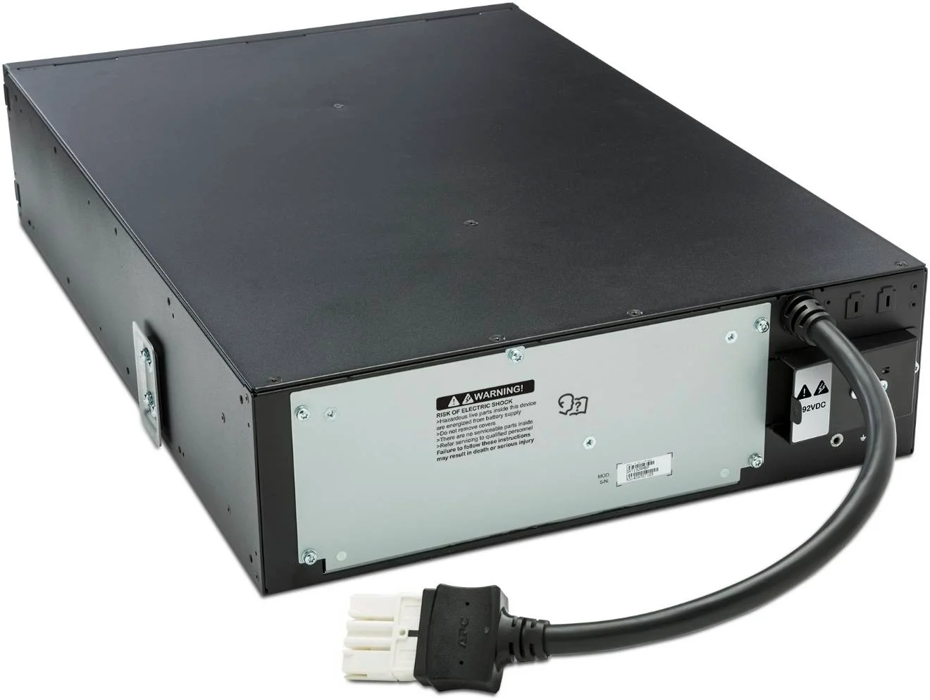 بسته باتری هوشمند APC On-Line SRT، برای 5kVA و 6kVA، مدل زمان کارکرد توسعه یافته، 192 ولت، باتری اسید سرب، نصب شده در رک با کیت، مشکی | SRT192BP