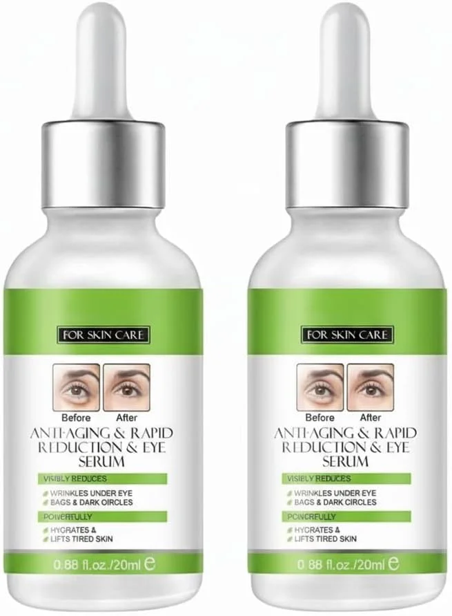 سرم دور چشم برای استحکام و سفت شدن پوست اطراف چشم، درمان سیاهی و پف زیر چشم، ضد پیری و کاهش چین و چروک برای خانم ها و آقایان (2 عدد) سرم دور چشم برای استحکام و سفت شدن پوست اطراف چشم، درمان سیاهی و پف زیر چشم، ضد پیری و کاهش چین و چروک برای خانم ها و آقایان (2 عدد)