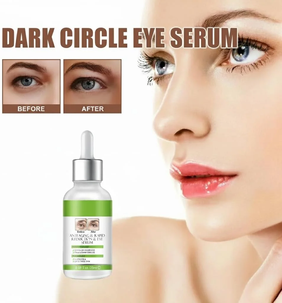 سرم دور چشم برای استحکام و سفت شدن پوست اطراف چشم، درمان سیاهی و پف زیر چشم، ضد پیری و کاهش چین و چروک برای خانم ها و آقایان (2 عدد)