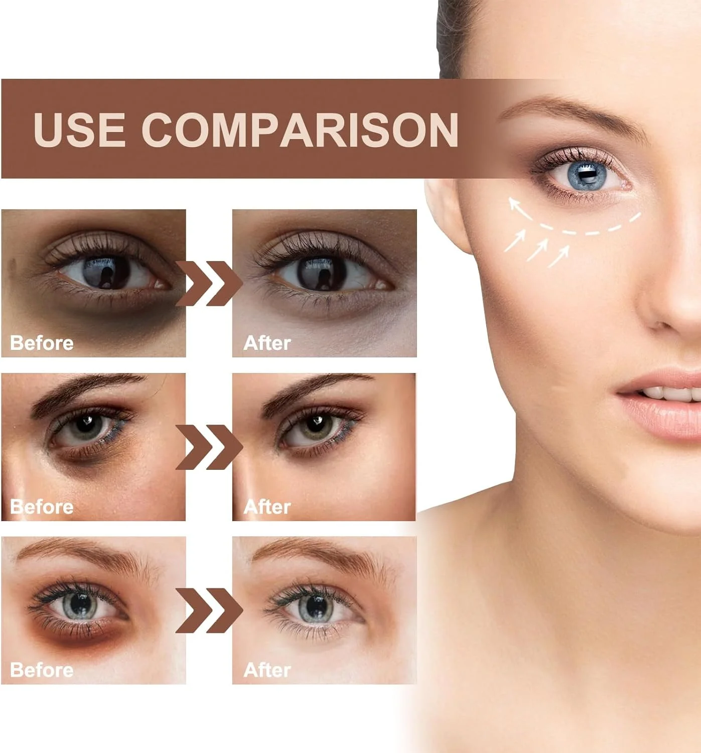 سرم دور چشم برای استحکام و سفت شدن پوست اطراف چشم، درمان سیاهی و پف زیر چشم، ضد پیری و کاهش چین و چروک برای خانم ها و آقایان (2 عدد)