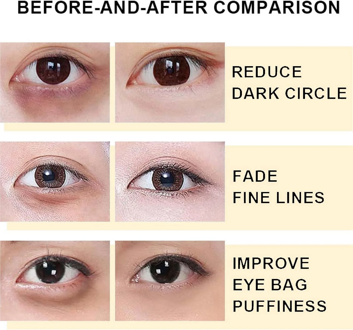 سرم دور چشم پپتید حلزون با موسین و نیاسینامید، کرم دور چشم رولی کاهش دهنده سیاهی، پف، خطوط ریز و چین و چروک، توپ ماساژ 360 درجه، آبرسانی عمیق و سفت کننده