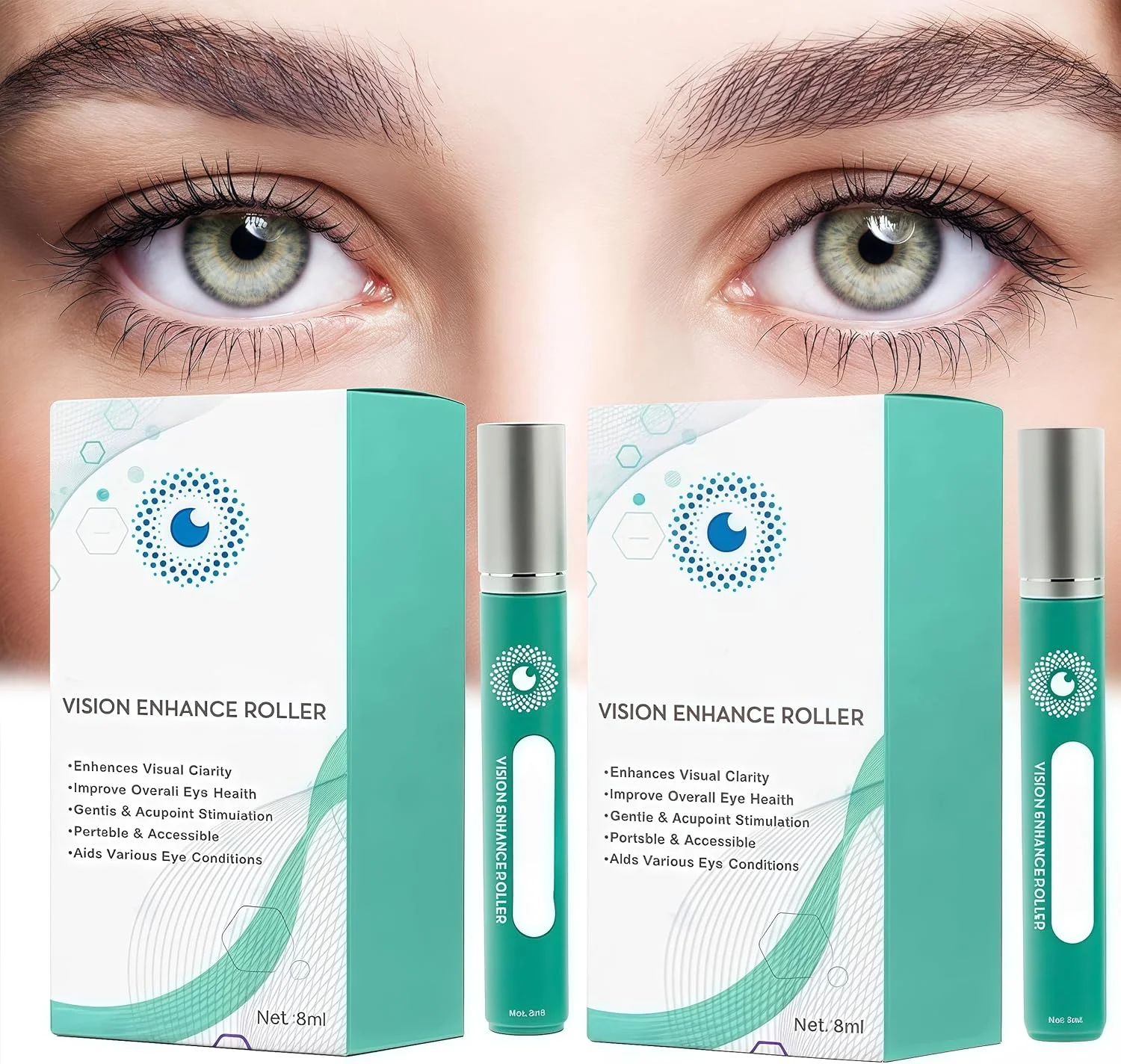 سرم ماساژ چشم، غلتک تقویت بینایی، سرم غلتکی ماساژ چشم برای چشم های خسته، سرم های درمانی آبرسان قوی چشم، پوست اطراف چشم را آرام و مرطوب می کند.