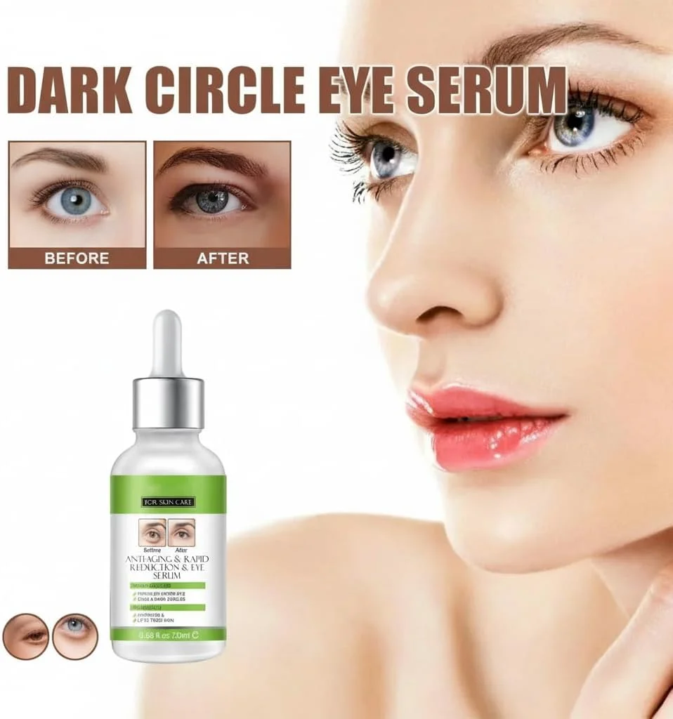 سرم دور چشم NALACAL، برای پوستی محکم و سفت اطراف چشم، سرم دور چشم برای تیرگی و پف زیر چشم، درمان سیاهی زیر چشم برای زنان و مردان، سرم ضد چروک و ضد پیری، کاهش خطوط ریز