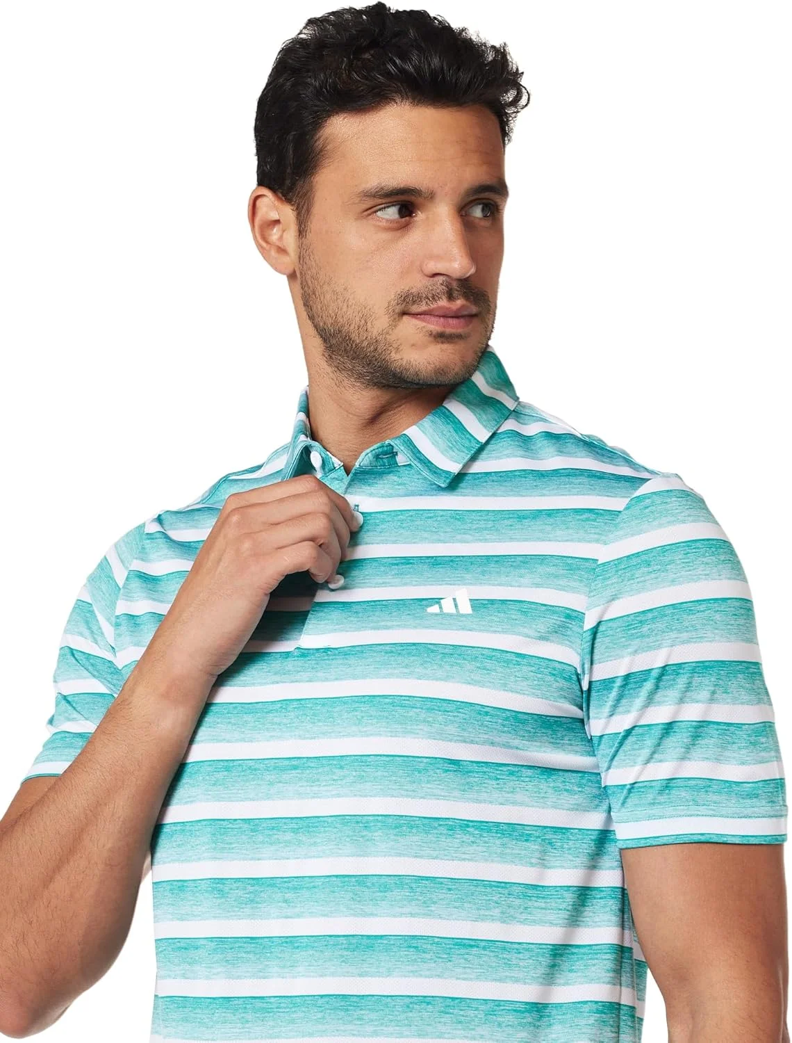 پولوشرت مردانه آدیداس با راه راه دو رنگ سبز، سایز M پولوشرت مردانه آدیداس با راه راه دو رنگ سبز، سایز M