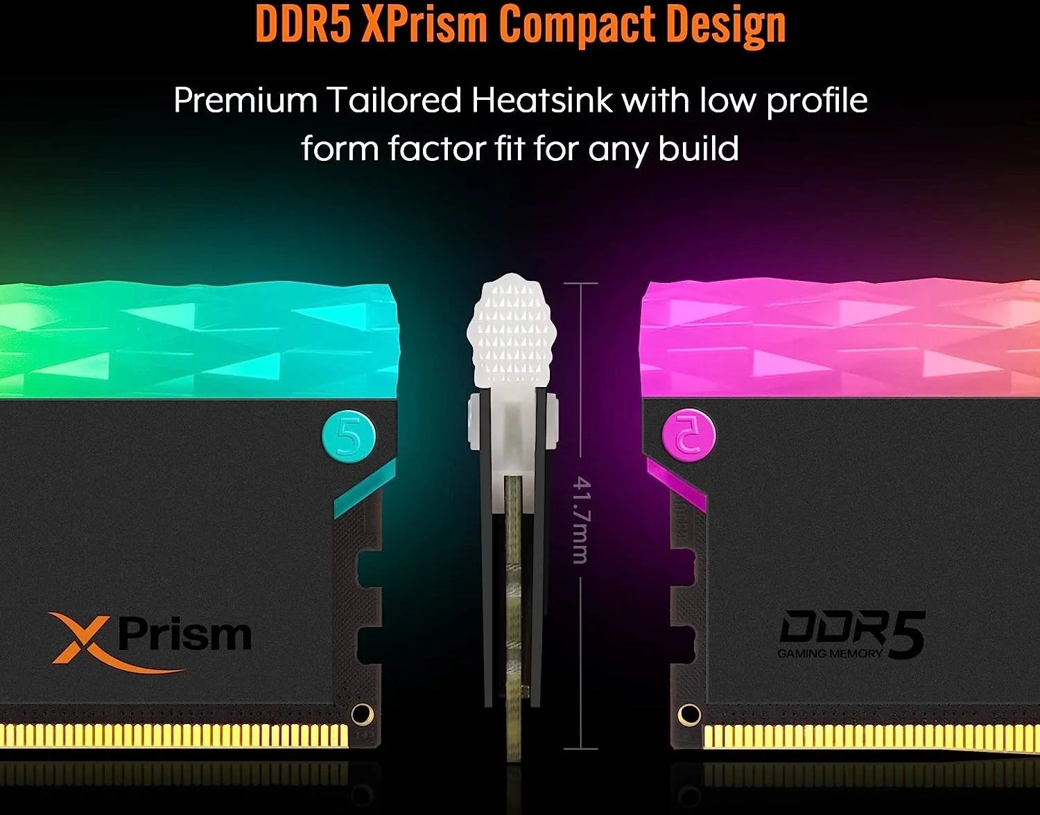 رم دسکتاپ گیمینگ V-Color Manta XPrism با نورپردازی RGB، ظرفیت 32 گیگابایت (2 عدد 16 گیگابایتی)، سرعت کلاک 5600 مگاهرتز، CL 36، ولتاژ 1.2 ولت، همگام سازی RGB، پشتیبانی از Intel XMP، رنگ مشکی | TMXPL1656836KWK