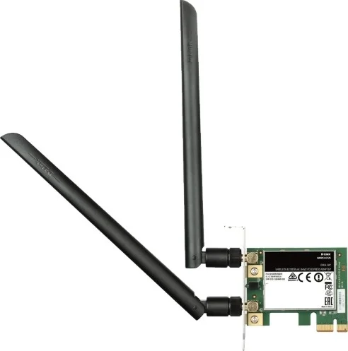 آداپتور دسکتاپ بی سیم دو بانده PCIe دی-لینک AC1300، 1300 مگابیت بر ثانیه، مشکی | DWA-582