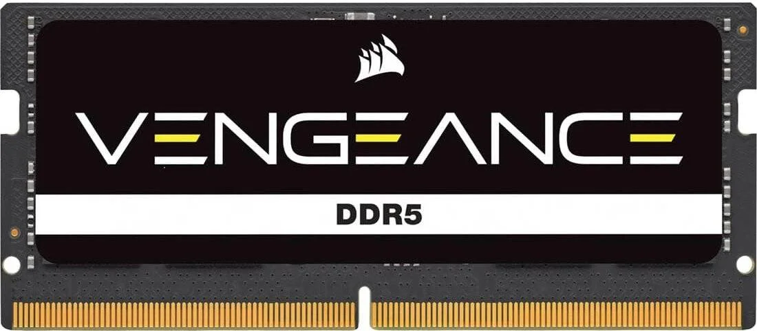 حافظه رم لپ تاپ کرسیر Vengeance با ظرفیت 48 گیگابایت (1x48GB) DDR5 SO-DIMM، سرعت تست شده 5600 مگاهرتز، تاخیر CL48، ولتاژ تست شده 1.10 ولت، 262 پین، مشکی | CMSX48GX5M1A5600C48