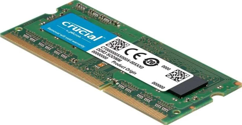 ماژول حافظه 8 گیگابایتی DDR3 1600 مگاهرتز بدون بافر NON-ECC با ولتاژ 1.35 ولت SODIMM کروشیال مدل CT102464BF160B.16FPD