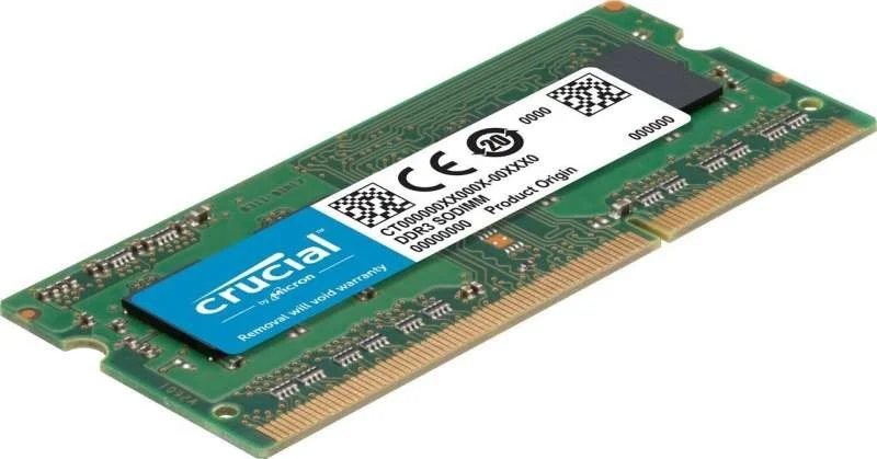 ماژول حافظه 8 گیگابایتی DDR3 1600 مگاهرتز بدون بافر NON-ECC با ولتاژ 1.35 ولت SODIMM کروشیال مدل CT102464BF160B.16FPD