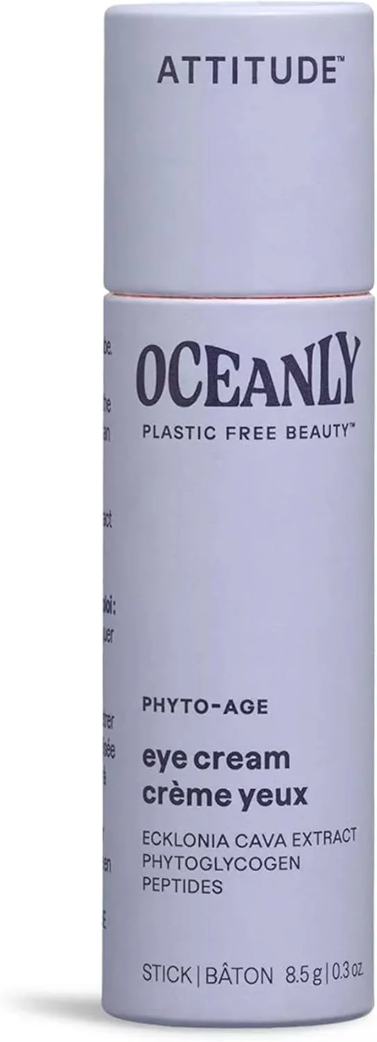 کرم دور چشم استیکی اقیانوسی Attitude Oceanly، دارای گواهی EWG، بدون پلاستیک، مواد اولیه گیاهی و معدنی، محصولات مراقبت از پوست وگان، PHYTO AGE، بدون عطر، 8.5 گرم
