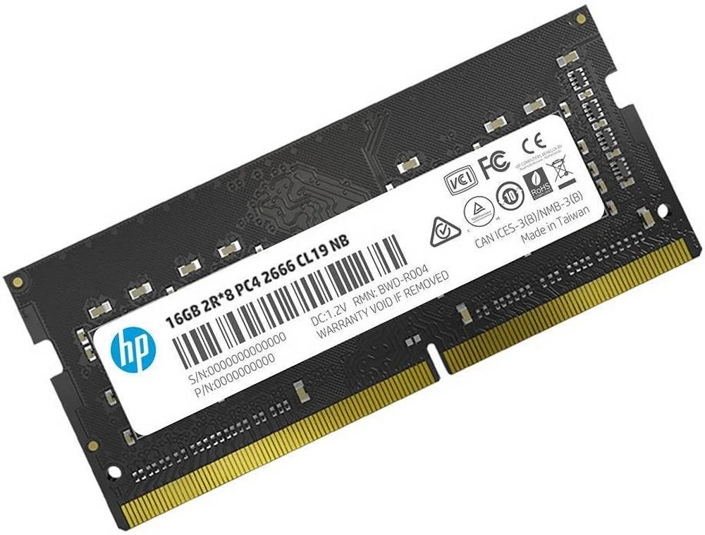 رم دسکتاپ HP S1 با ظرفیت 16 گیگابایت DDR4 SO-DIMM، سرعت کلاک 3200 مگاهرتز، تاخیر CL22، ولتاژ حافظه 1.20 ولت، 2Rx8 PC4، 260 پین، مشکی | 2E2M7AA#UUF