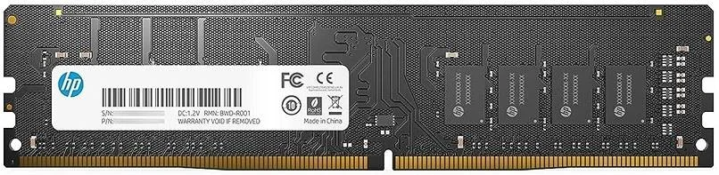 رم دسکتاپ اچ پی V2 با ظرفیت 8 گیگابایت DDR4، سرعت انتقال داده 3200 مگاهرتز، تاخیر CL16، طراحی اتصال با روکش طلا، ولتاژ حافظه 1.2 ولت، 1Rx8، 288 پین، مشکی | 18X15AA#UUF