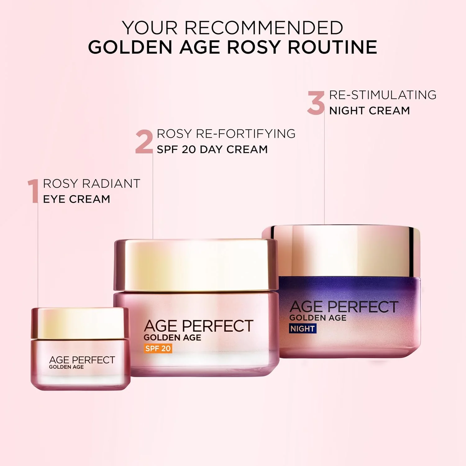 کرم دور چشم L'Oreal Paris Golden Age Rosy Glow برای تیرگی دور چشم 15 میلی لیتر