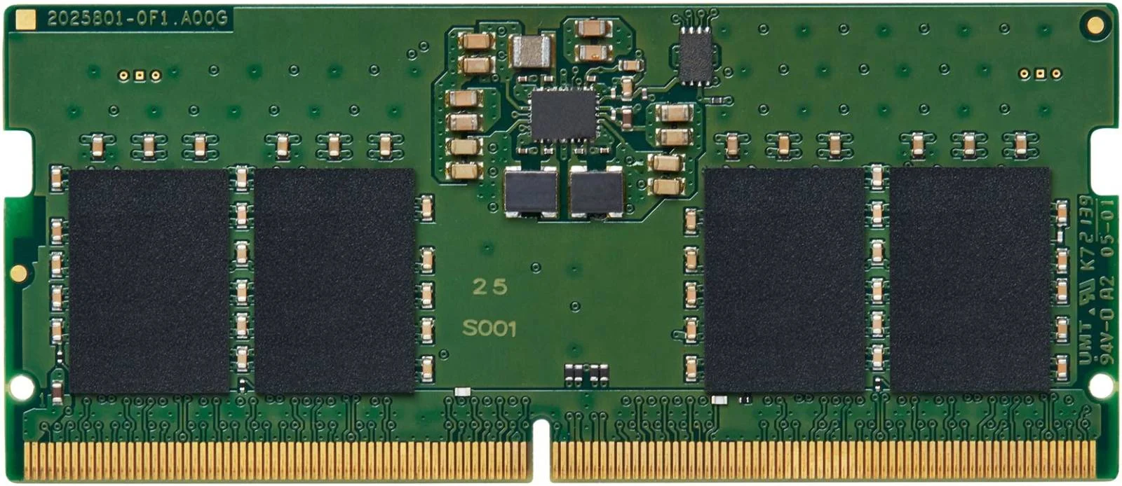 کینگستون KVR48S40BS6-8 حافظه لپ تاپ 8 گیگابایتی DDR5 SODIMM، سرعت حافظه 4800MT/s (PC5-38400)، تاخیر CL40 CAS، ولتاژ 1.1، بدون بافر Non ECC، 262 پین | KVR48S40BS6-8