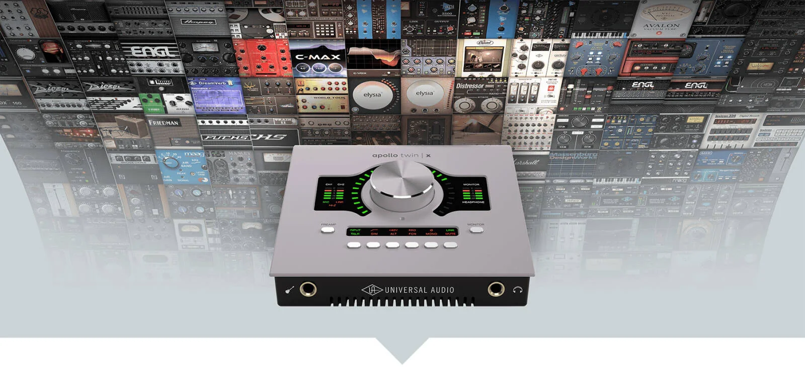 کارت صدای یونیورسال آدیو Apollo Twin X DUO Gen 2 Studio+ Edition با اتصال تاندربولت، کنترلر مانیتور یکپارچه، پری امپ های میکروفون Unison، پشتیبانی از پلاگین های UAD