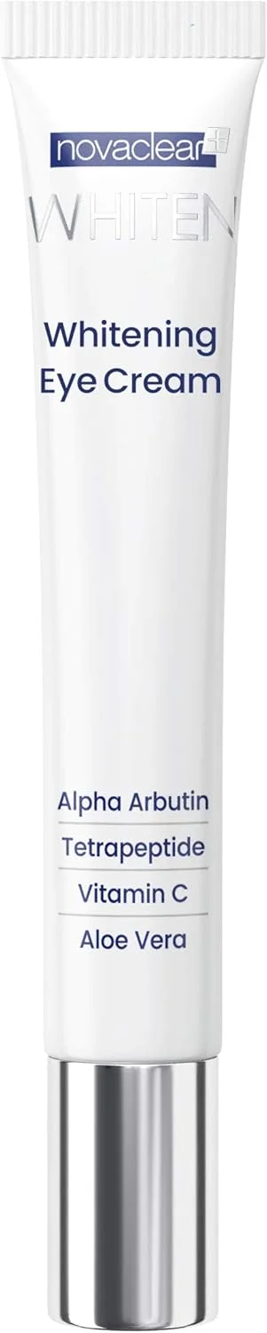 کرم روشن کننده دور چشم نوواکلیر - درمان دور چشم با آلفا آربوتین، تتراپپتید، ویتامین C و آلوئه ورا برای تیرگی دور چشم، هایپرپیگمنتیشن و خطوط ریز - کرم روشن کننده و آبرسان دور چشم 15 میلی لیتر