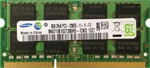 رم لپ تاپ سامسونگ اورجینال 8 گیگابایت (1x8GB) 204-پین SODIMM، DDR3 PC3L-12800، 1600MHz