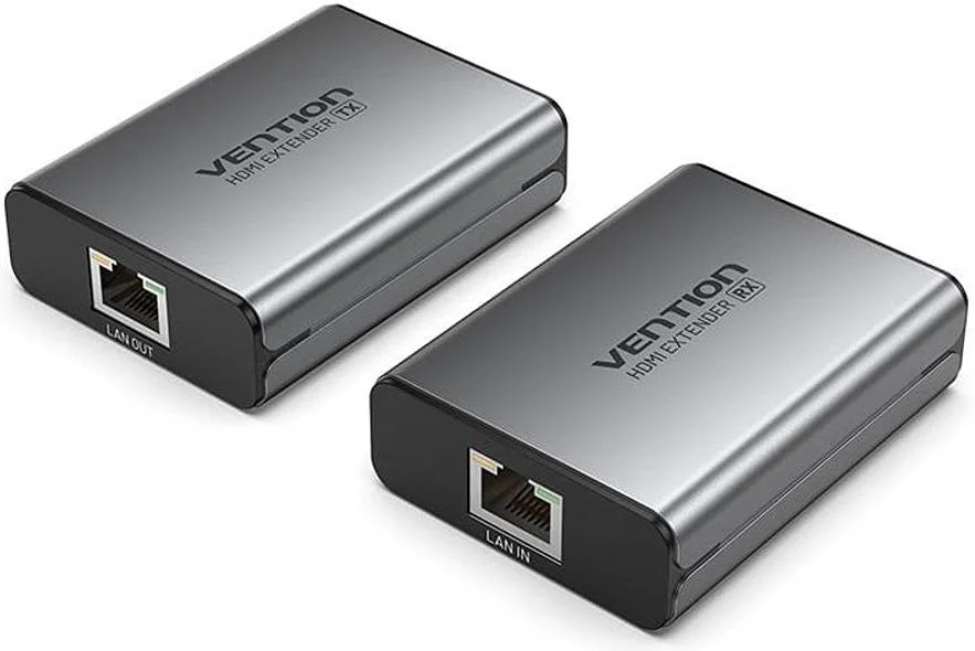 افزایش دهنده کابل شبکه HDMI ونشن، انتقال 50 متری، رابط روکش نیکل، 1920x1280p @ 60Hz، آلیاژ آلومینیوم + ABS، خاکستری | AKGH0-UK