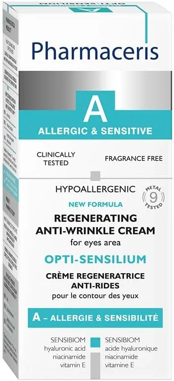 کرم دور چشم ضد چروک دو-اکتیو فارماسریز سری A Opti-Sensilium با SPF 10، حجم 15 میلی لیتر - حاوی پپتید، ویتامین E، روغن گل ساعتی، برنج و باباسو برای پوست حساس