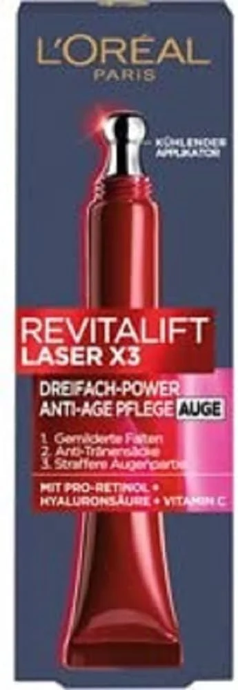 کرم دور چشم لورآل پاریس رویتالیفت لیزر X3، بسته 1 عددی (1 عدد 15 میلی لیتری) کرم دور چشم لورآل پاریس رویتالیفت لیزر X3، بسته 1 عددی (1 عدد 15 میلی لیتری)