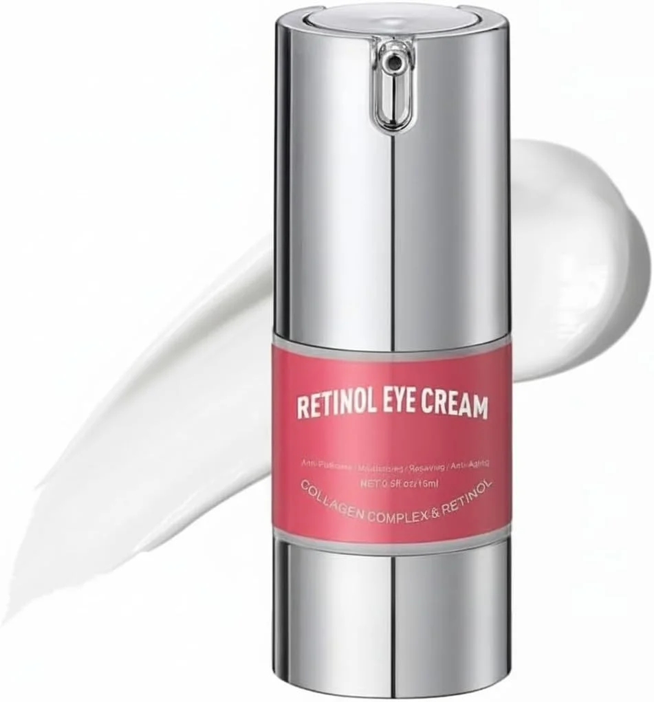 کرم دور چشم رتینول نالاکال برای تیرگی و پف، کرم دور چشم ضد پیری برای کاهش چین و چروک با کلاژن و اسید هیالورونیک، کرم دور چشم آبرسان برای پوست حساس، 15 میلی لیتر کرم دور چشم رتینول نالاکال برای تیرگی و پف، کرم دور چشم ضد پیری برای کاهش چین و چروک با کلاژن و اسید هیالورونیک، کرم دور چشم آبرسان برای پوست حساس، 15 میلی لیتر