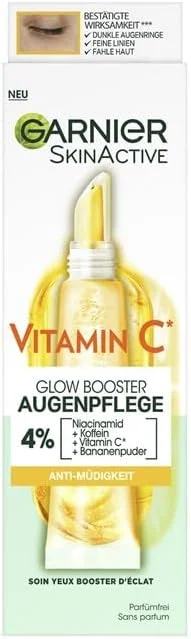 کرم دور چشم گارنیه، حاوی 4% ویتامین C، روشن کننده پوست دور چشم برای حلقه های تیره، جلوگیری از پف و سیاهی زیر چشم، ویتامین C، 15 میلی لیتر کرم دور چشم گارنیه، حاوی 4% ویتامین C، روشن کننده پوست دور چشم برای حلقه های تیره، جلوگیری از پف و سیاهی زیر چشم، ویتامین C، 15 میلی لیتر