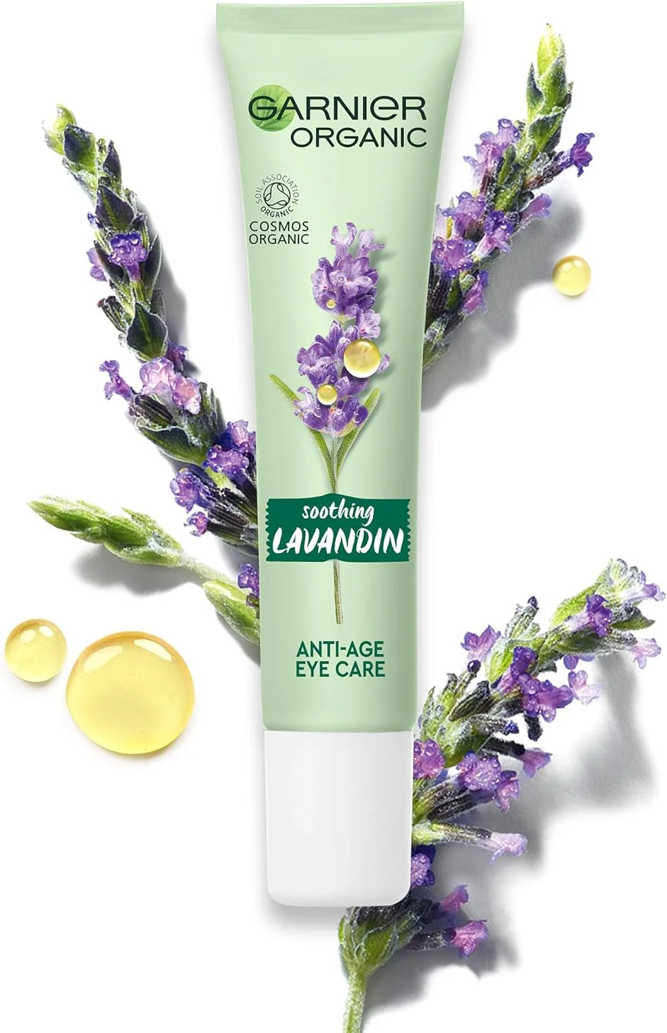 کرم دور چشم ضد پیری اسطوخودوس گارنیه ارگانیک، غنی شده با ویتامین E و روغن آرگان ارگانیک برای ناحیه دور چشم صاف و شاداب 15 میلی لیتر