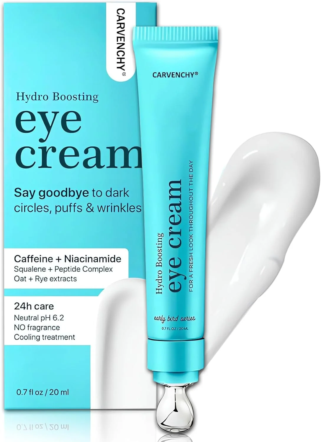 کرم دور چشم Nigwedete برای تیرگی دور چشم | حاوی کافئین، پپتیدها، نیاسینامید، جو دوسر و چاودار ارگانیک | از بین برنده تیرگی، پف و چین و چروک | ترمیم کننده سد پوستی، ضد پیری | مناسب برای انواع پوست