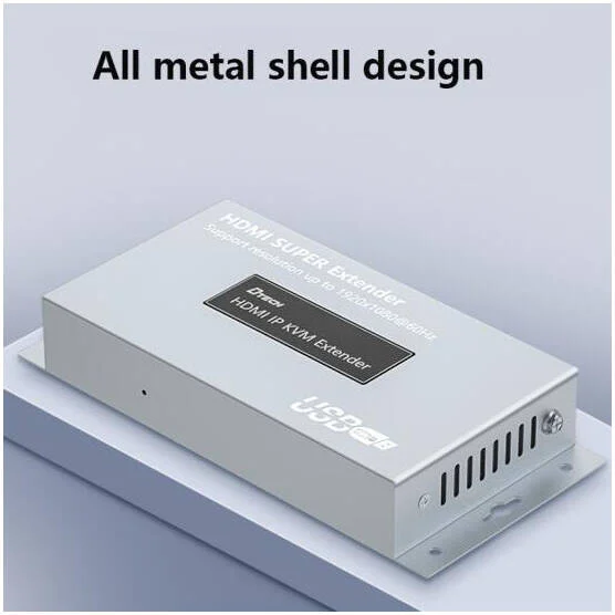 افزایش دهنده KVM HDMI مدل DTECH DT-7050(2ND)، رزولوشن 1080P@60Hz، بازگشت مادون قرمز IR، USB 1.1، انتقال از راه دور 150 متری، نقره ای | DT-7050(2ND)