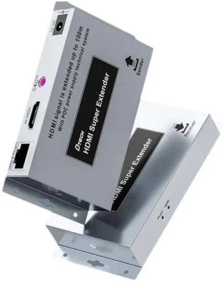 اکستندر HDMI مدل DTECH DT-7078 POC، رزولوشن تا 1080P@60Hz، سیستم تعادل خودکار، مدار محافظ الکترواستاتیک ESD داخلی، تا 100 متر، نقره ای | DT-7078