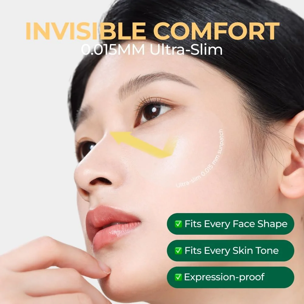 پچ شفاف پپتیدی ایزی‌دیو DW-EGF - پچ‌های ضد آفتاب فوق‌العاده نازک و شفاف برای گلف، سوارکاری، پیاده‌روی و رانندگی - حاوی آدنوزین، گلوتاتیون و کلاژن هیدرولیز شده، 4 بسته