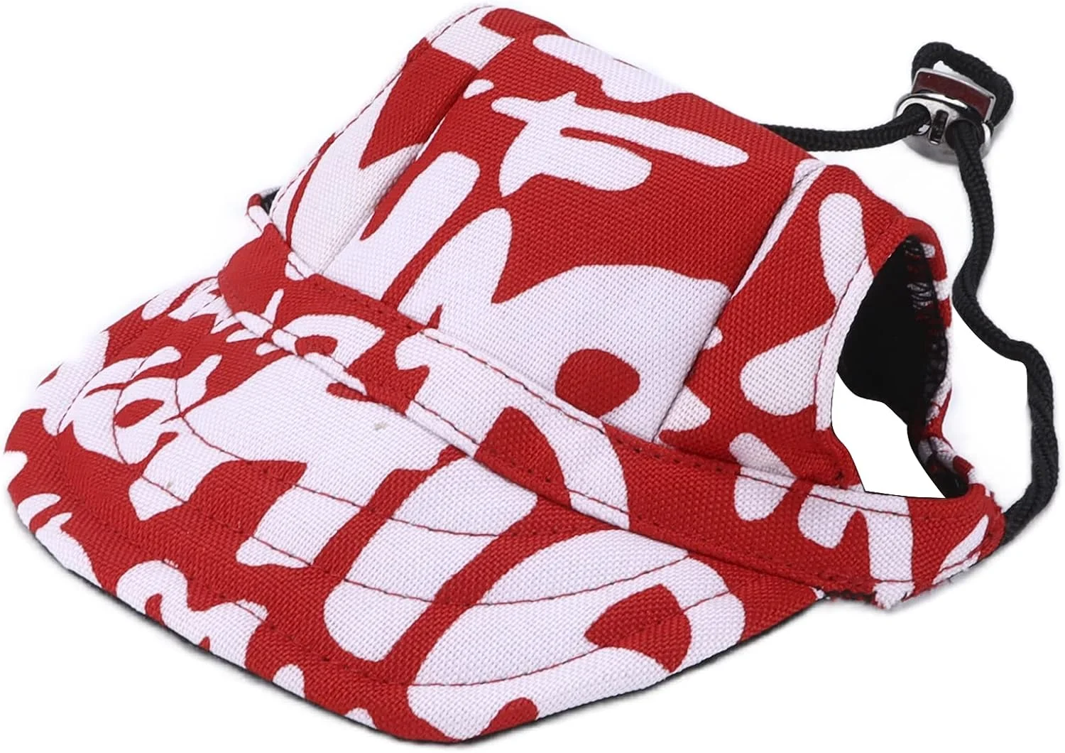 کلاه آفتابگیر سگ Meiyya، کلاه بیسبال سگ با 2 سوراخ گوش در بالا و لبه کافی برای محافظت از چشمان حیوان خانگی، مناسب برای استفاده روزانه در خانه و فضای باز (حروف قرمز، XL)