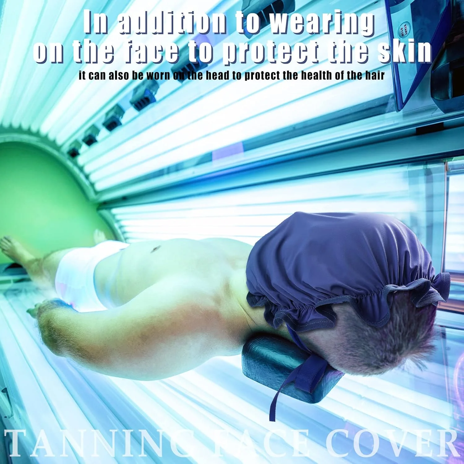 جیگووا، ۴ عدد پوشش صورت برای محافظت در برابر اشعه ماوراء بنفش، ماسک صورت برنزه کننده، کلاه محافظ مو برای برنزه کردن، کلاه توری محافظ مو برای زنان و دختران، مناسب سالن، آبی و صورتی، ۱۵x۱۱ سانتی متر