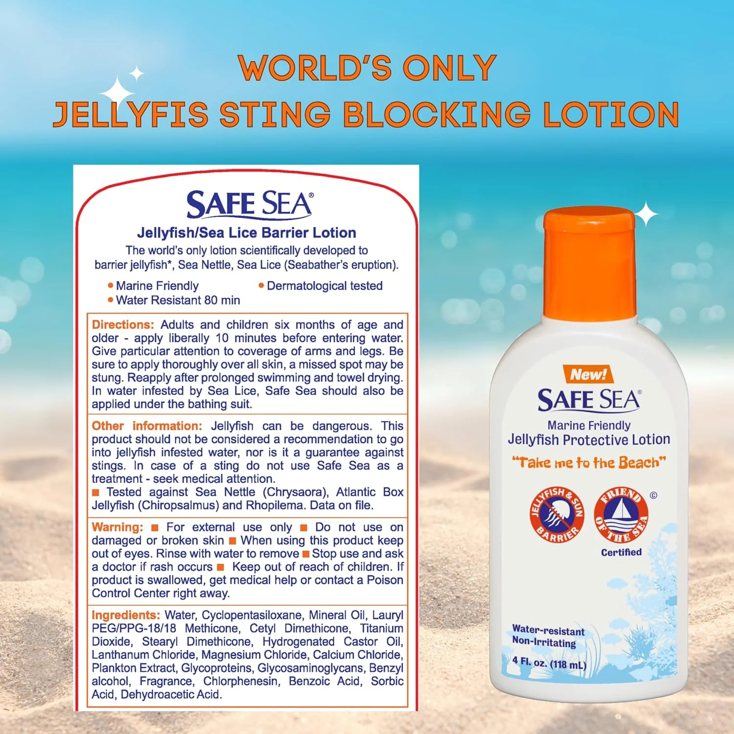 لوسیون محافظت از بدن در برابر عروس دریایی سیف سی، غیر سمی و مقاوم در برابر آب - لوسیون محافظت از عروس دریایی و شپش دریایی (بطری 120 میلی لیتری، تک بسته) لوسیون محافظت از بدن در برابر عروس دریایی سیف سی، غیر سمی و مقاوم در برابر آب - لوسیون محافظت از عروس دریایی و شپش دریایی (بطری 120 میلی لیتری، تک بسته)