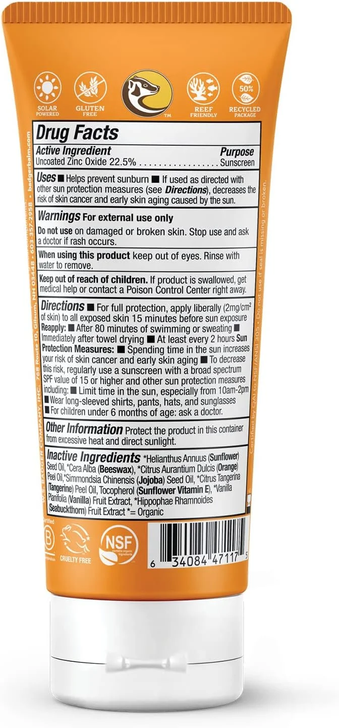 کرم ضد آفتاب معدنی کودک بجر SPF 40، حاوی 98% مواد ارگانیک، ضد آفتاب اکسید روی برای صورت و بدن کودکان، مقاوم در برابر آب، سازگار با مرجان های دریایی، تایید شده در هاوایی، 85 میلی لیتر، بسته 2 عددی