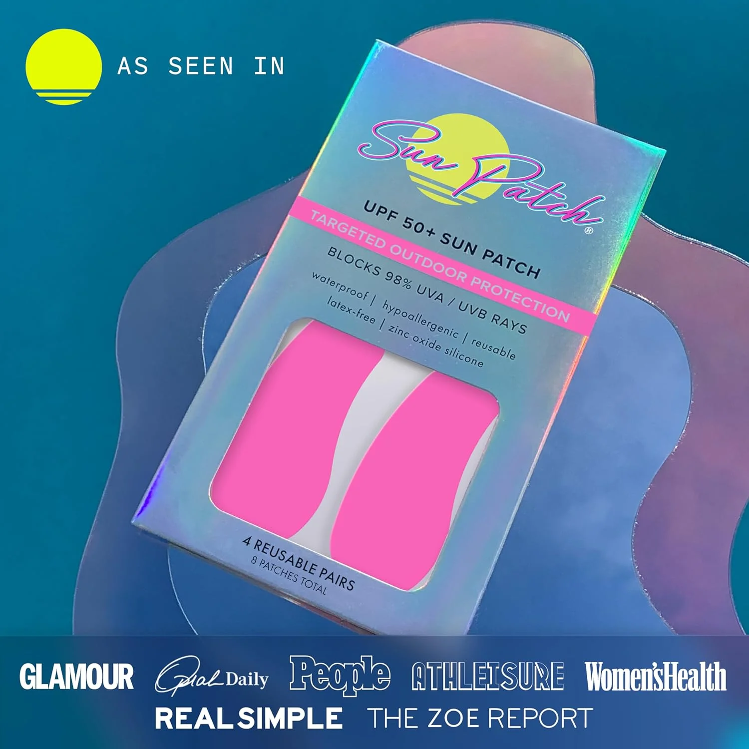 محافظ صورت در برابر اشعه ماوراء بنفش با UPF 50 - پدهای سیلیکونی محافظ صورت در برابر اشعه UV