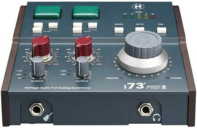 اینترفیس صوتی USB-C هریتیج آدیو i73 PRO 2، با 2 ورودی/4 خروجی، دو پری امپ کلاس A به سبک 73 (تا 70 دسی بل گین)، ورودی های میکروفون/لاین/DI، 24 بیت/192 کیلوهرتز، میکسر DSP، آبی | i73 PRO 2