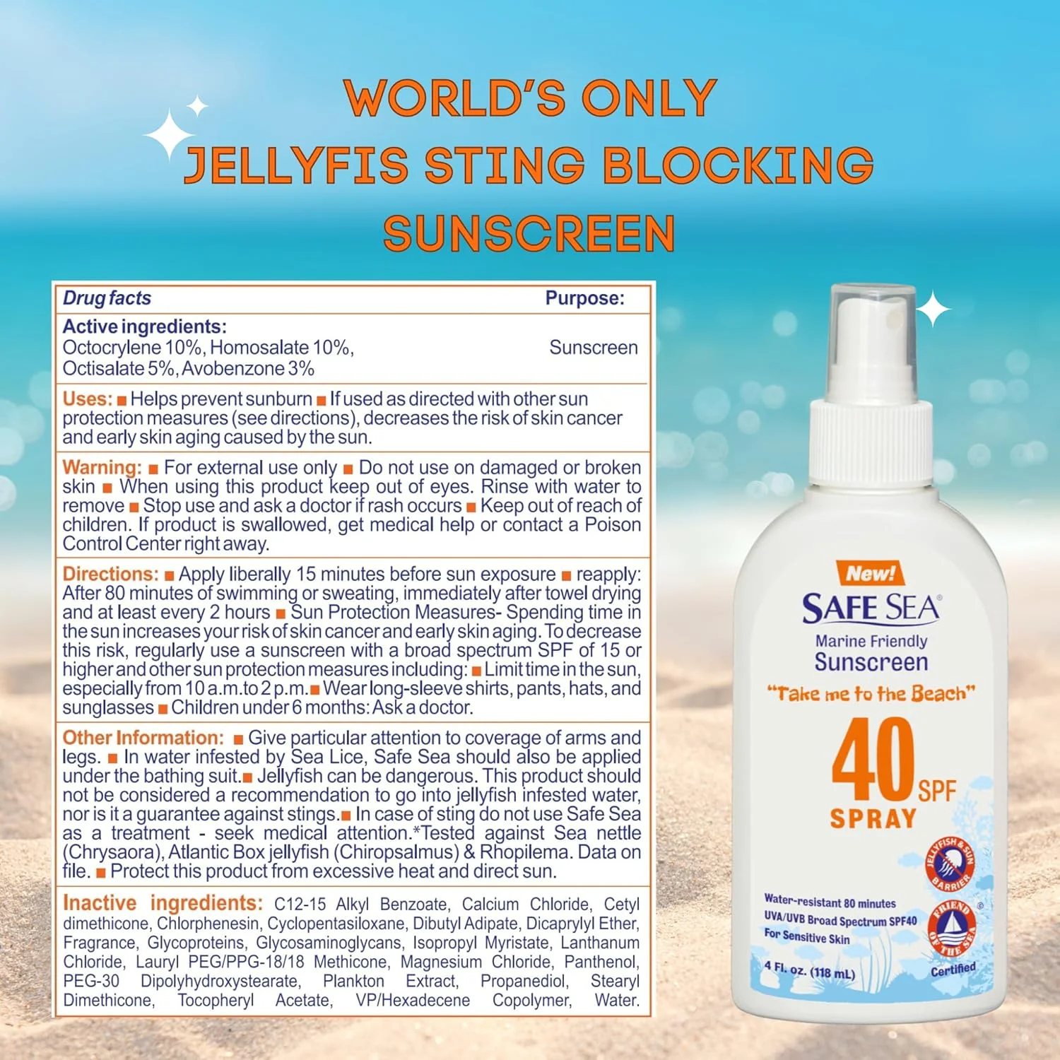 لوسیون محافظتی ضد نیش عروس دریایی سیف سی - اسپری SPF40 - ضد آفتاب ضد حساسیت دافع عروس دریایی و شپش (بطری 118 میلی لیتری، بسته 2 عددی) لوسیون محافظتی ضد نیش عروس دریایی سیف سی - اسپری SPF40 - ضد آفتاب ضد حساسیت دافع عروس دریایی و شپش (بطری 118 میلی لیتری، بسته 2 عددی)