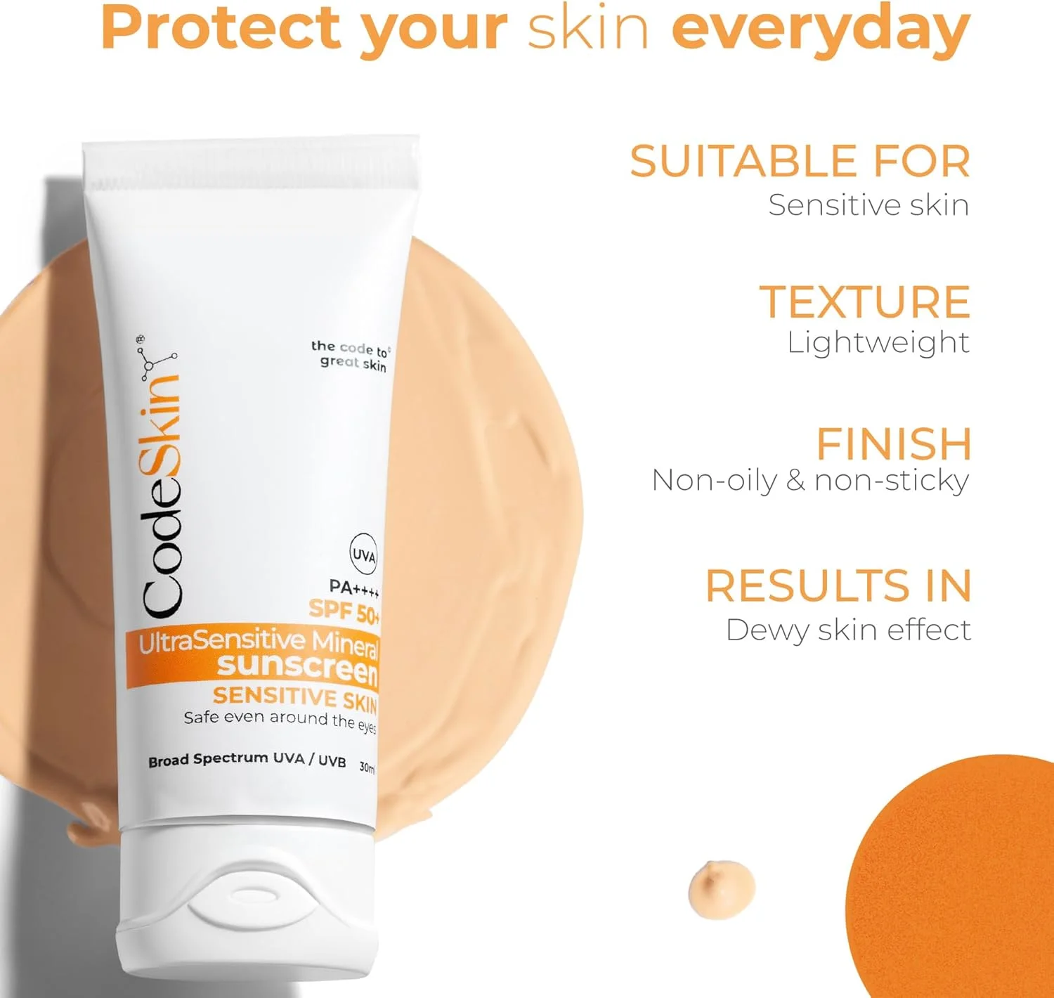 ضد آفتاب مینرال فوق العاده حساس SPF 50+ PA++++ | برای پوست حساس | مقاوم در برابر تعریق/آب | برای آقایان، خانم ها و کودکان | بدون ایجاد سفیدی | بدون عطر ضد آفتاب مینرال فوق العاده حساس SPF 50+ PA++++ | برای پوست حساس | مقاوم در برابر تعریق/آب | برای آقایان، خانم ها و کودکان | بدون ایجاد سفیدی | بدون عطر