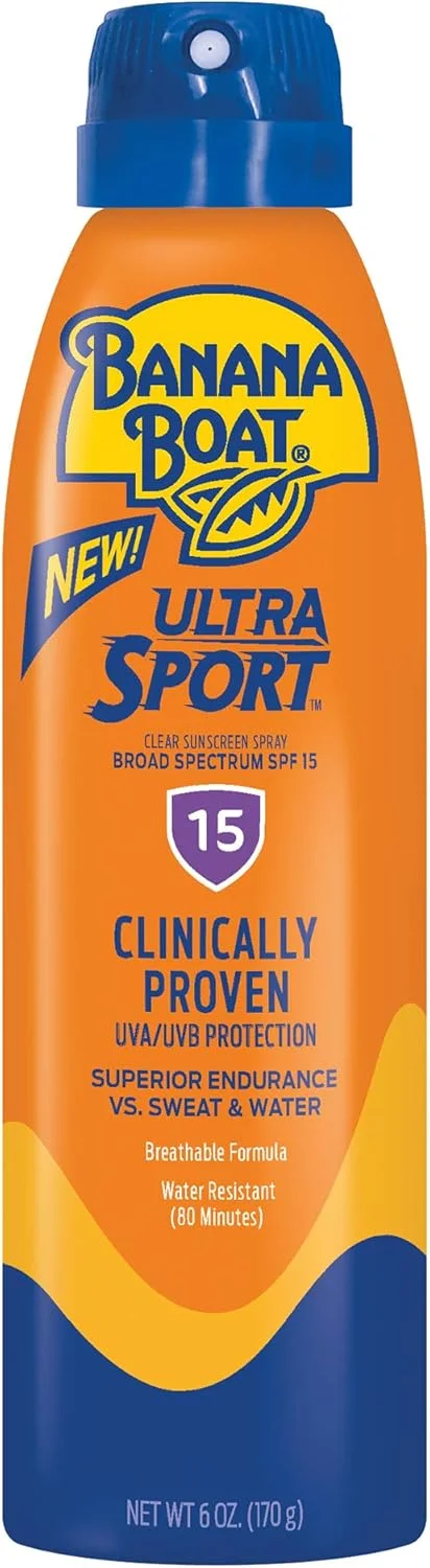 اسپری ضد آفتاب Banana Boat مدل Ultra Mist Sport Performance با طیف گسترده - SPF 15، حجم 177 میلی لیتر اسپری ضد آفتاب Banana Boat مدل Ultra Mist Sport Performance با طیف گسترده - SPF 15، حجم 177 میلی لیتر