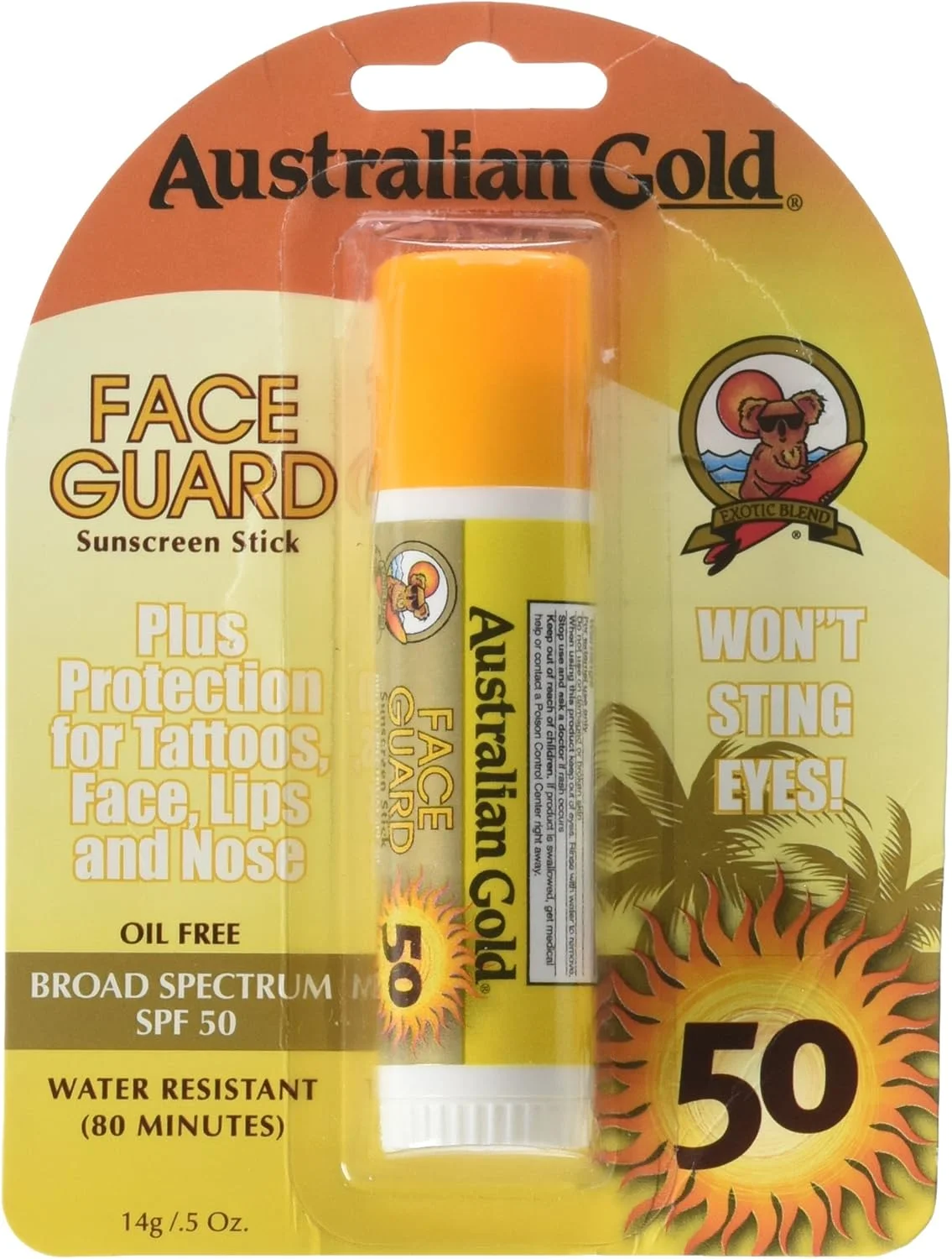 محافظ صورت SPF 50 آسترالیایی گلد، 14 گرم