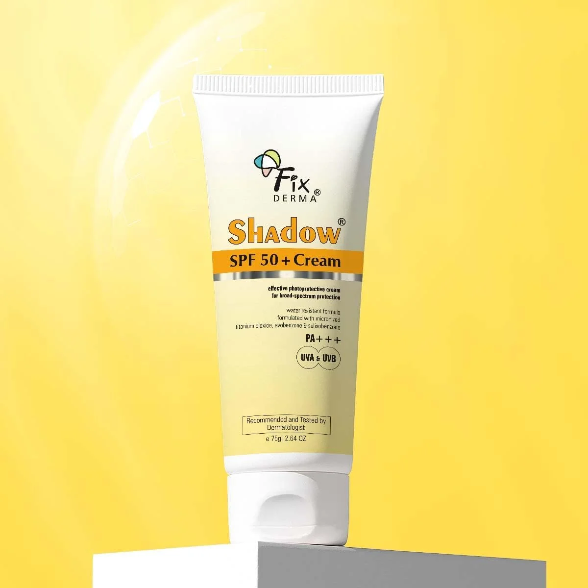 کرم ضد آفتاب فیکسرما شادو SPF 50+ PA+++ | برای پوست خشک | محافظت از آفتاب برای بدن و صورت | محافظت در برابر UVA و UVB | برای زنان و مردان (75 گرم) - بسته 2 عددی