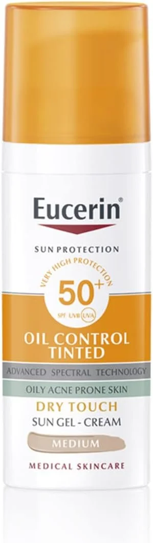 کرم ژل رنگی اوسرین Oil Control با SPF50+، 50 میلی لیتر، بژ